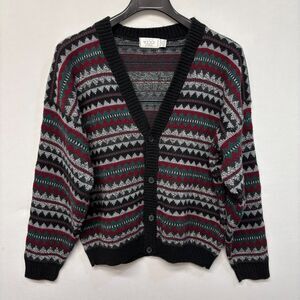 Vintage Sears Men Store Men Cardigan Sweater Size Large 80s Grunge  D009 -10